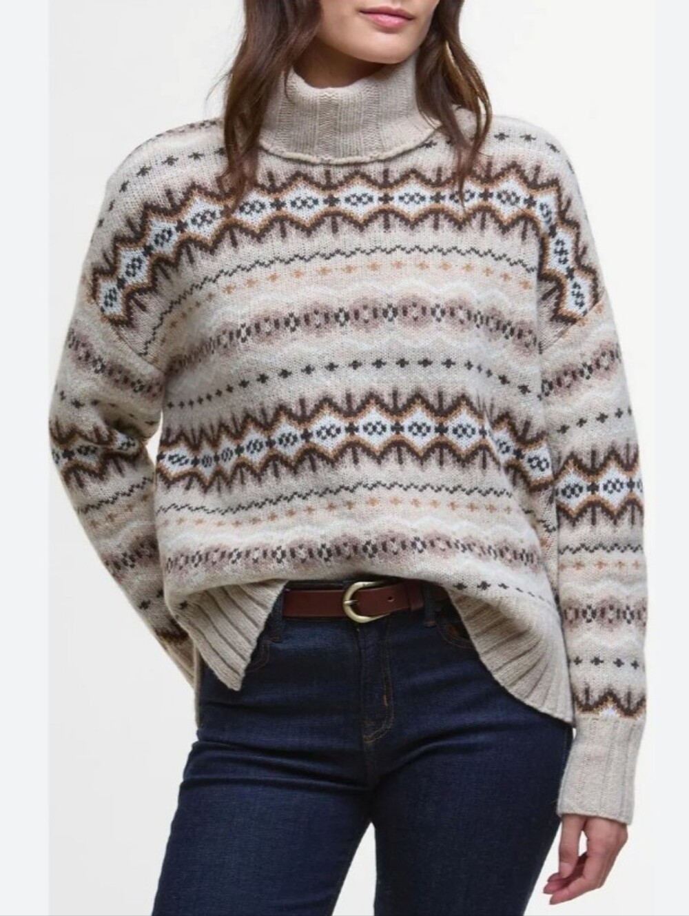 Barbour Knitted Helen Jumper In Birch Multi 2 NWT - Picture 4 of 12